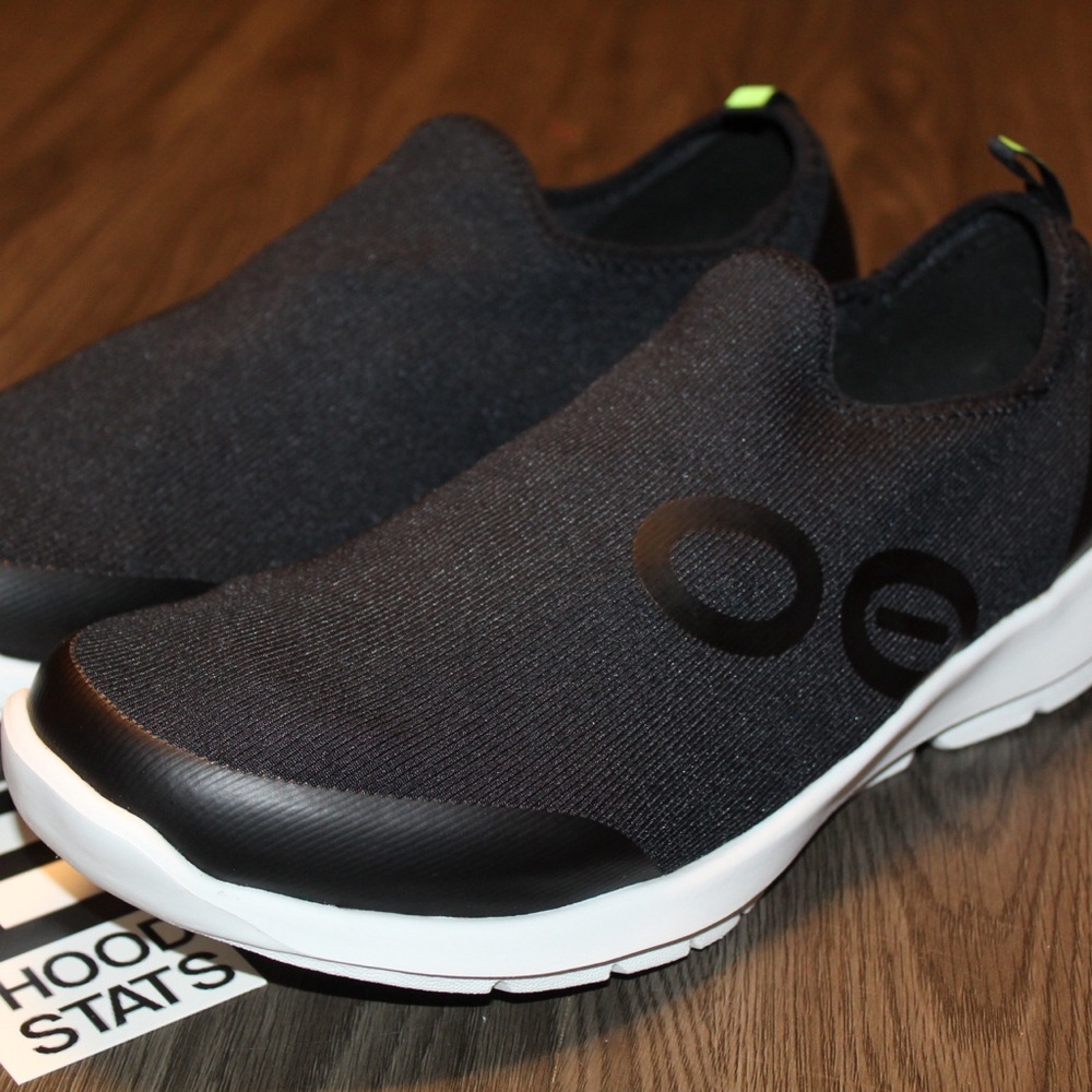 OOfos OOmg Sport LS Low Black White Womens Size 11 Sneakers - Picture 6 of 10